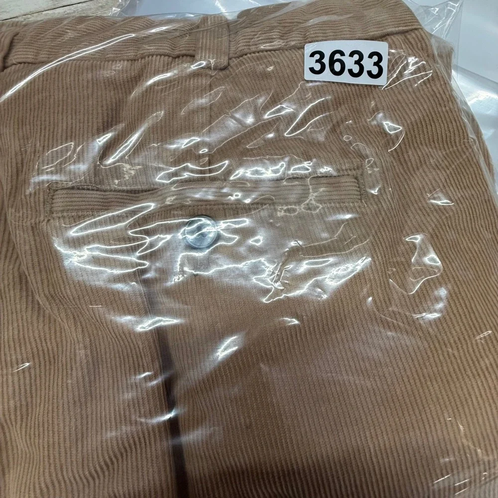 Brooks Brothers 346 Tan Corduroy Pants Mens W40 L30 Straight Fit Cotton‎ Casual